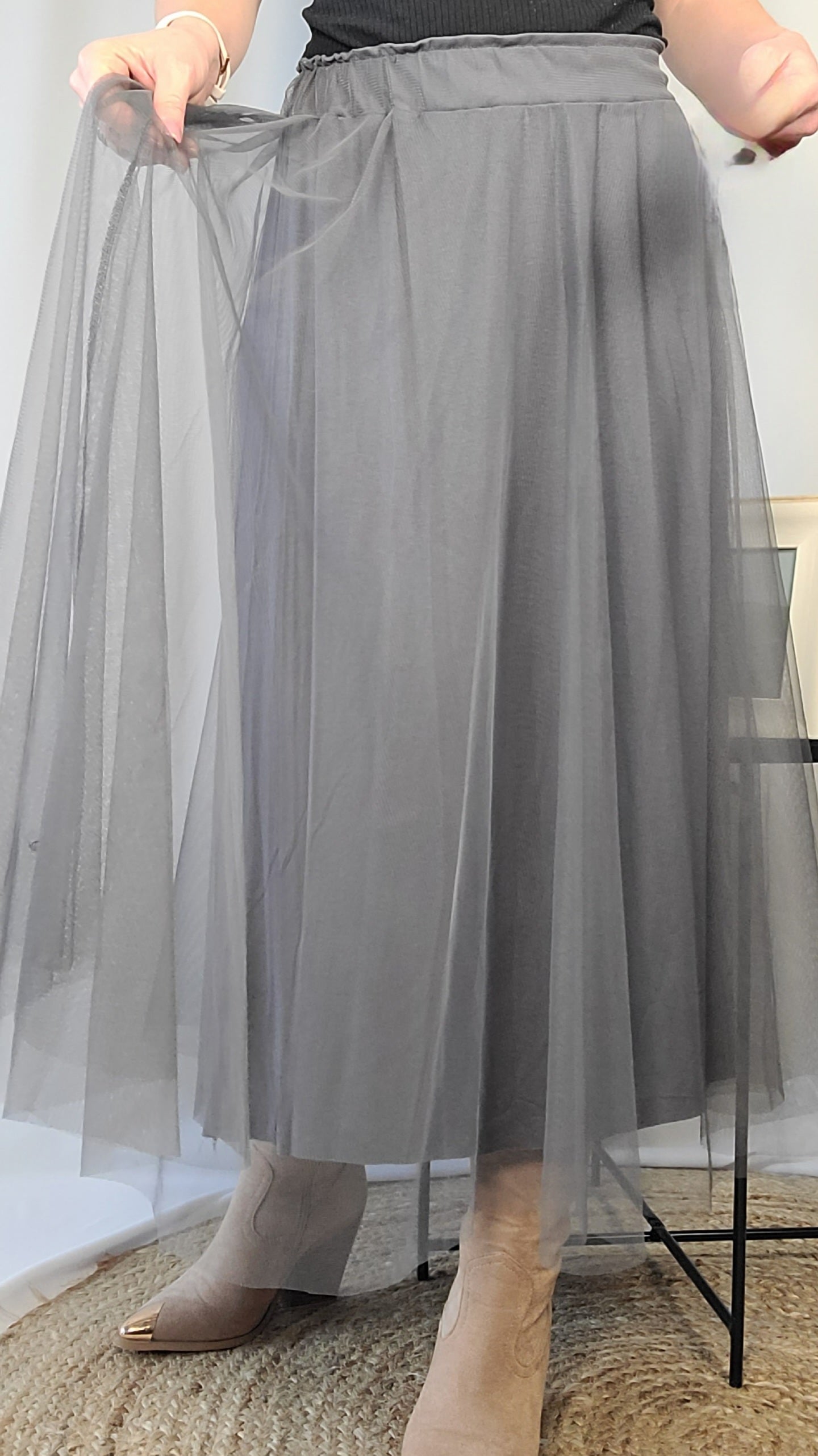 Jupe PAULA en tulle unie
