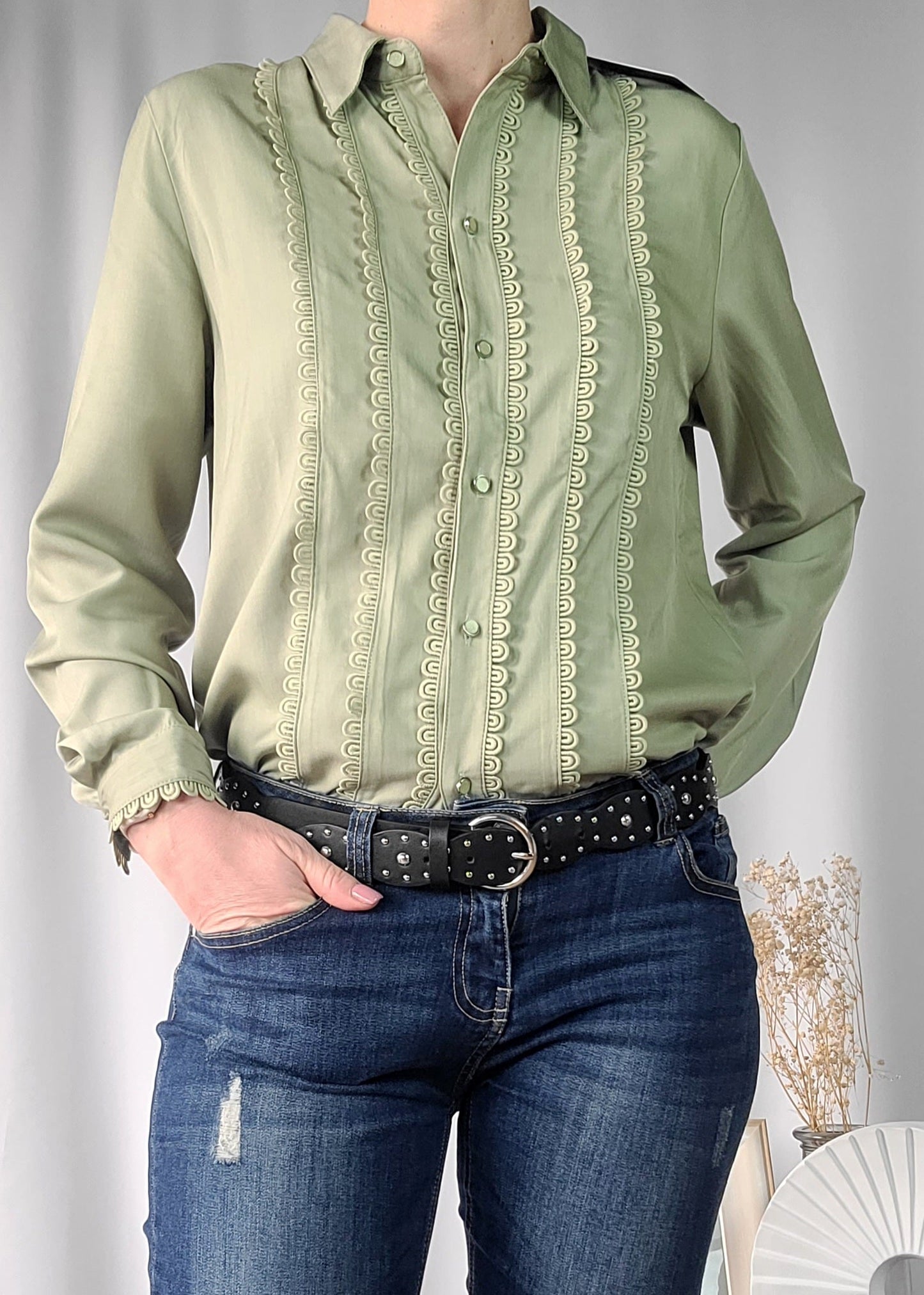 Chemise GRACIELLA en tencel et dentelle