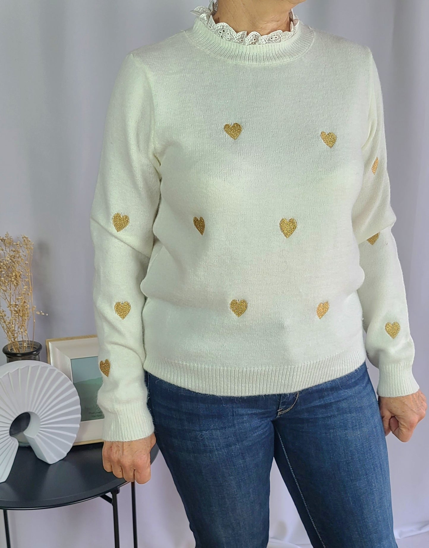 Pull SANIA col montant dentelle