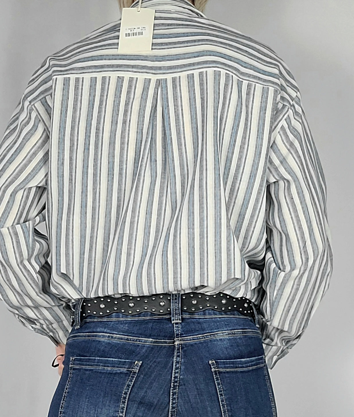 Chemise MOON rayée brodée