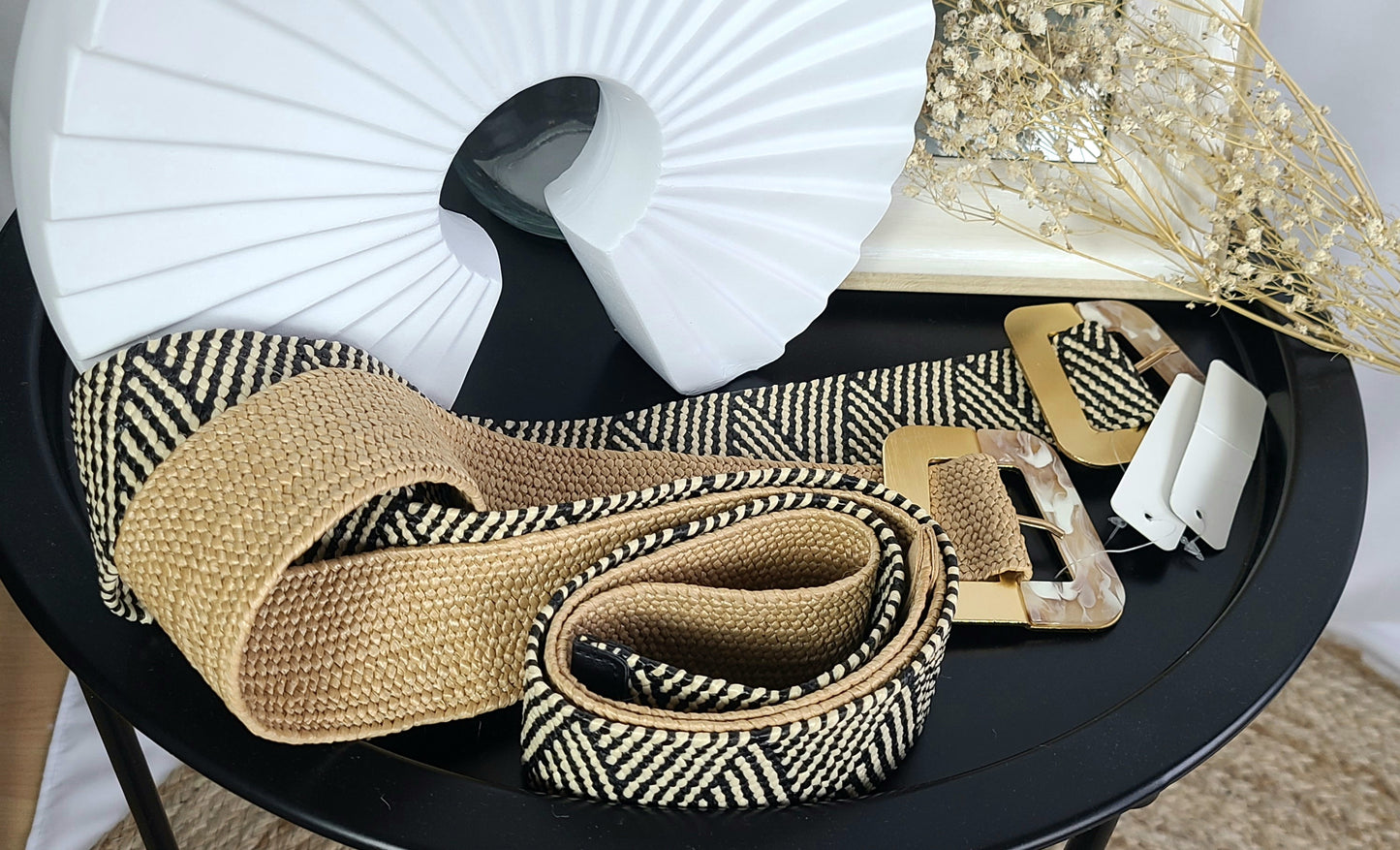 Ceinture SPRING élastique effet paille