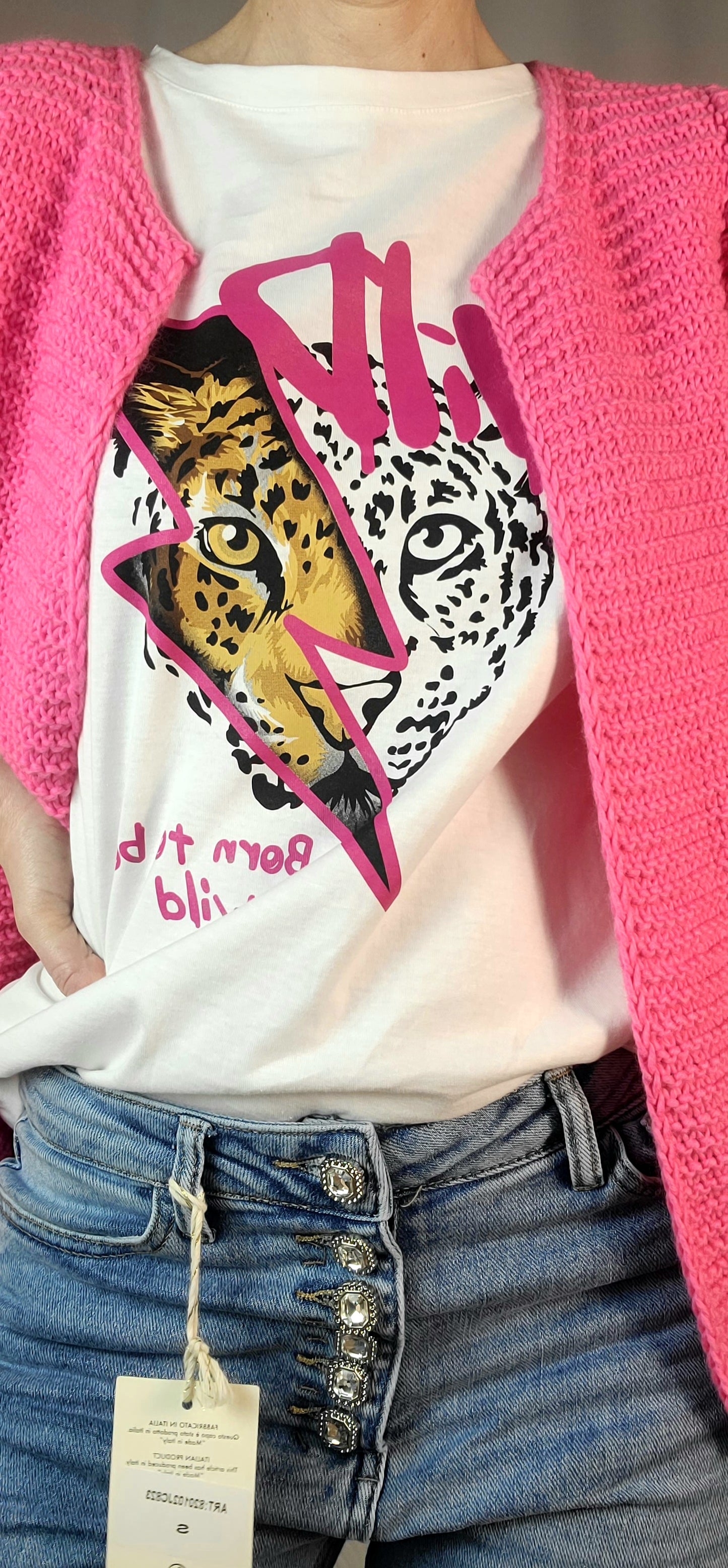 T-Shirt LEONCE Wild, manches à revers