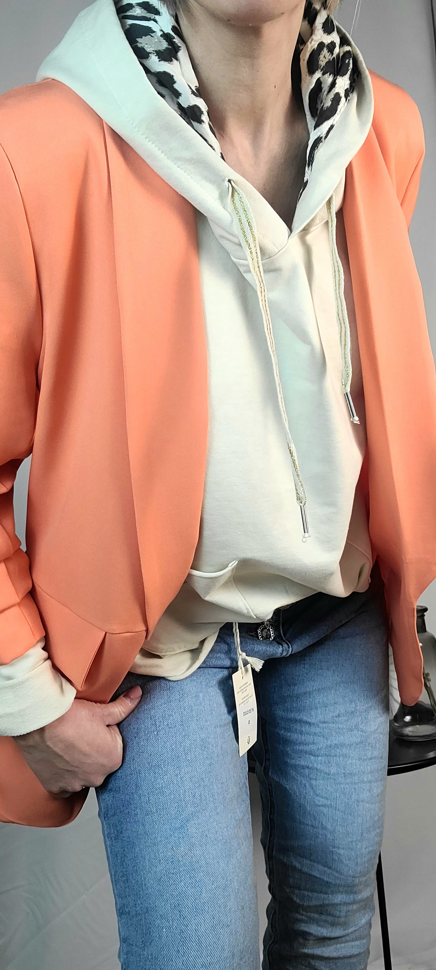 Sweat LOUISE à capuche Léopard