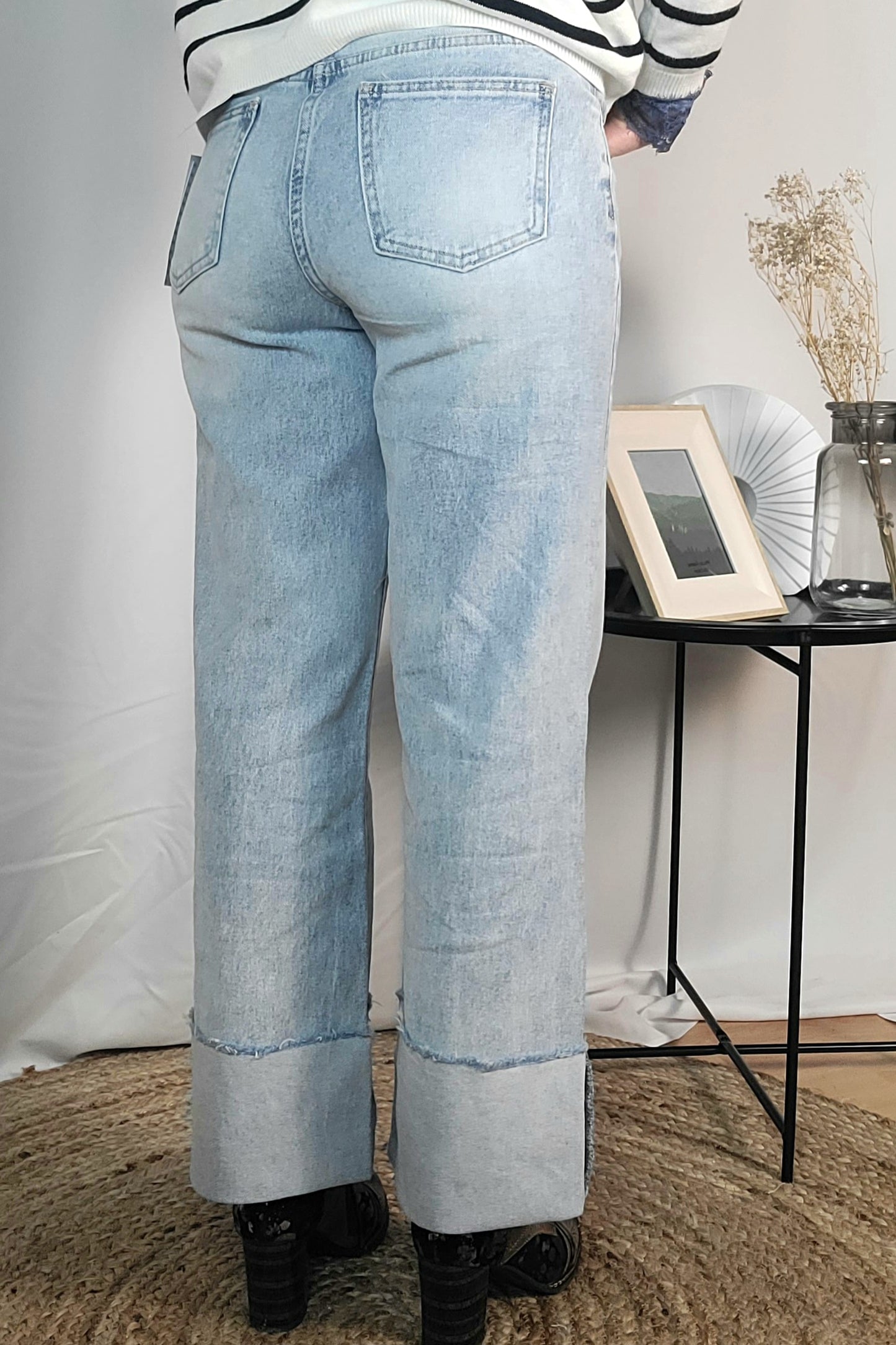 Jeans EDEN à revers larges