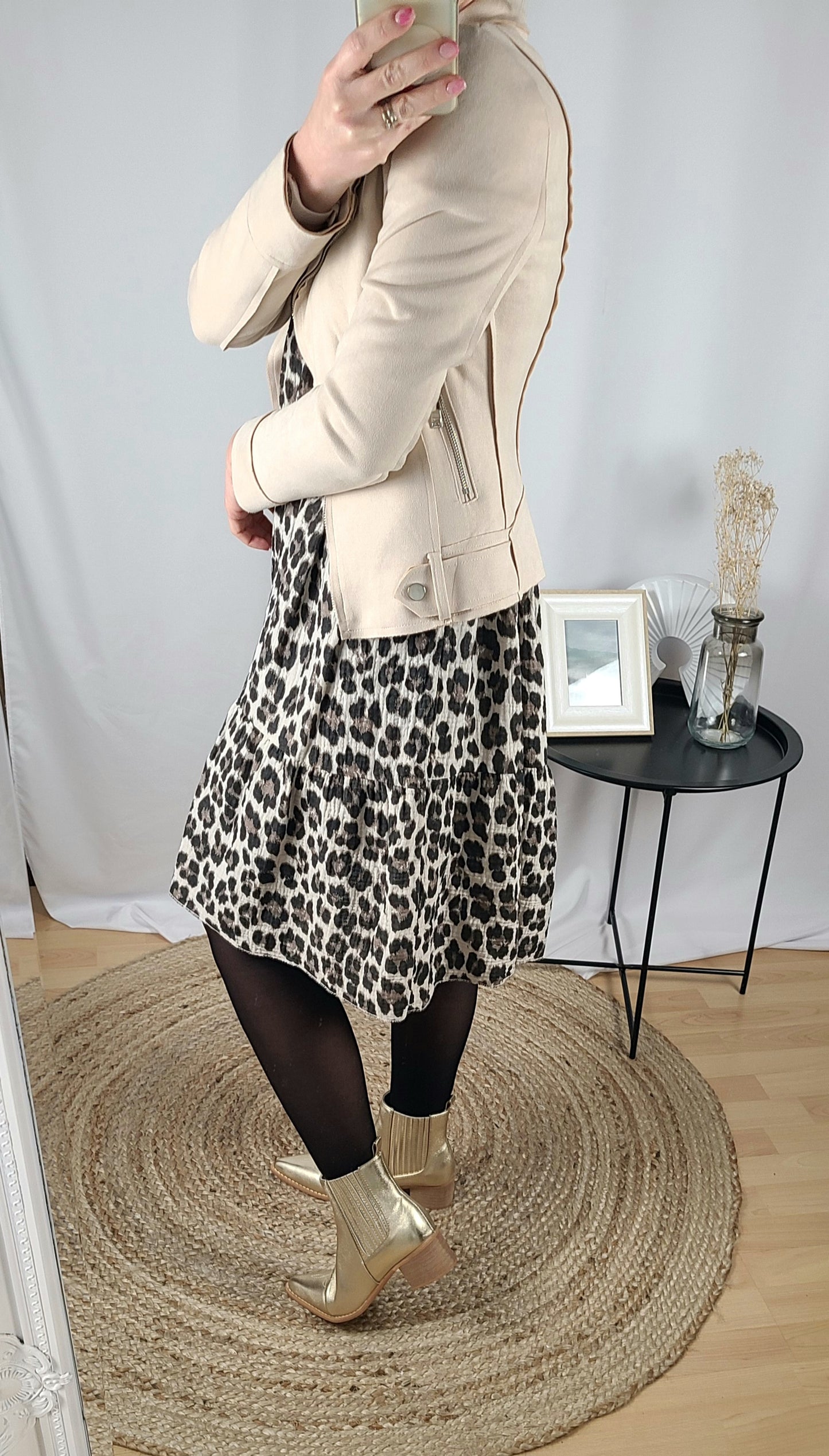 Robe ALAN léopard en gaze de coton