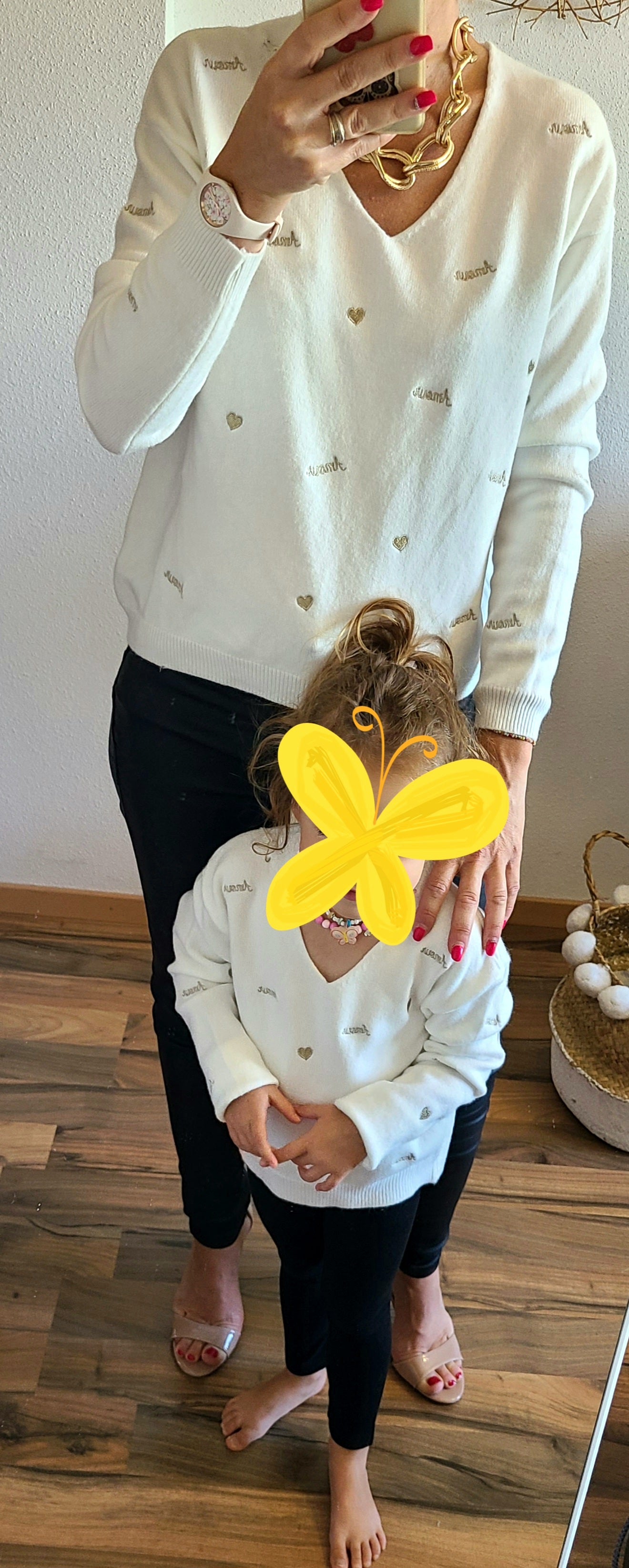Pull CHIPIE "Fille" en maille avec broderie