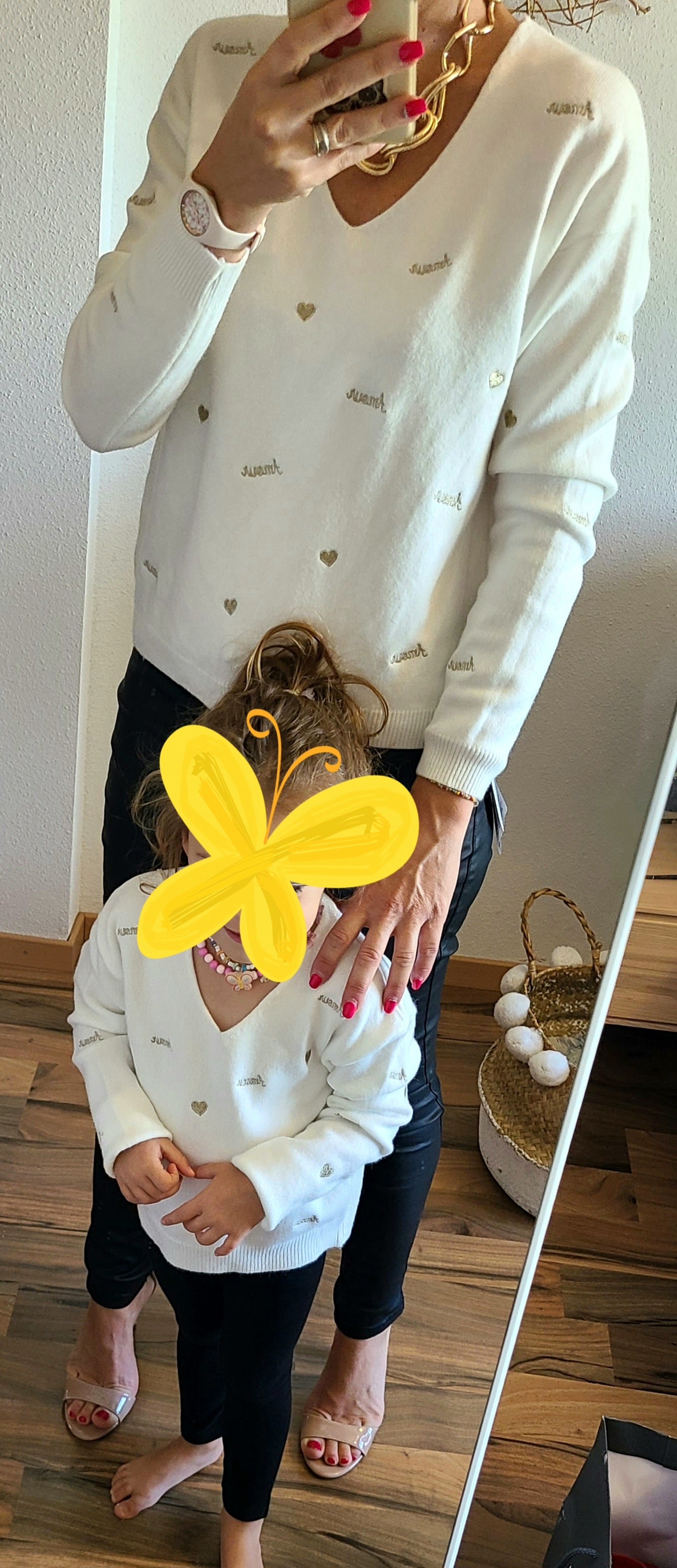 Pull CHIPIE "Fille" en maille avec broderie