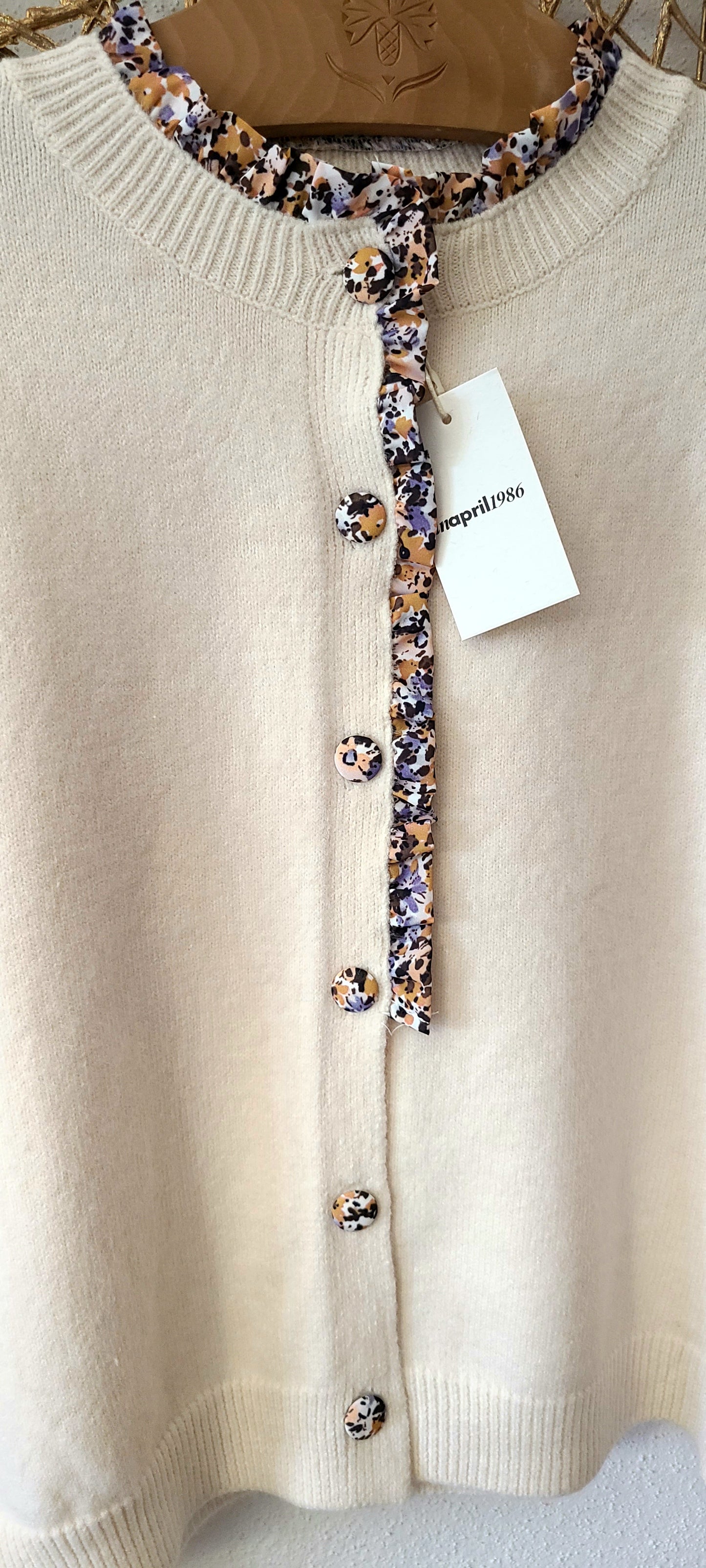 Gilet FLOWER avec détails Fleuris