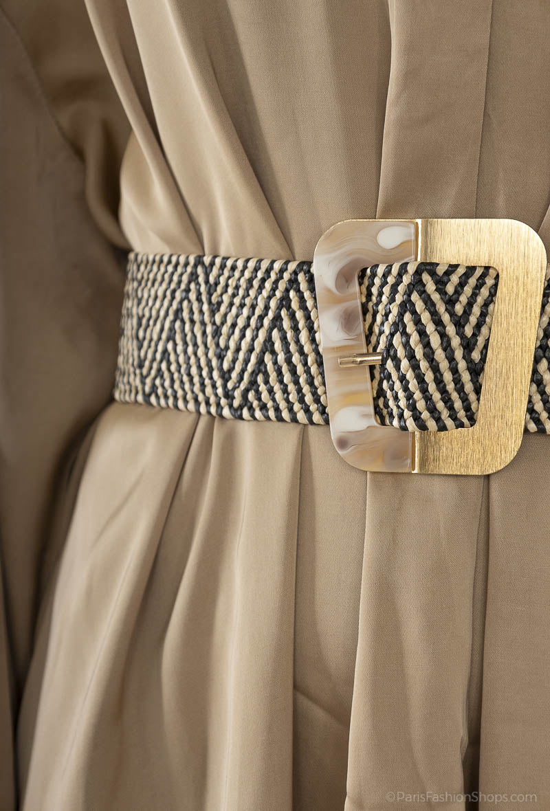 Ceinture SPRING élastique effet paille