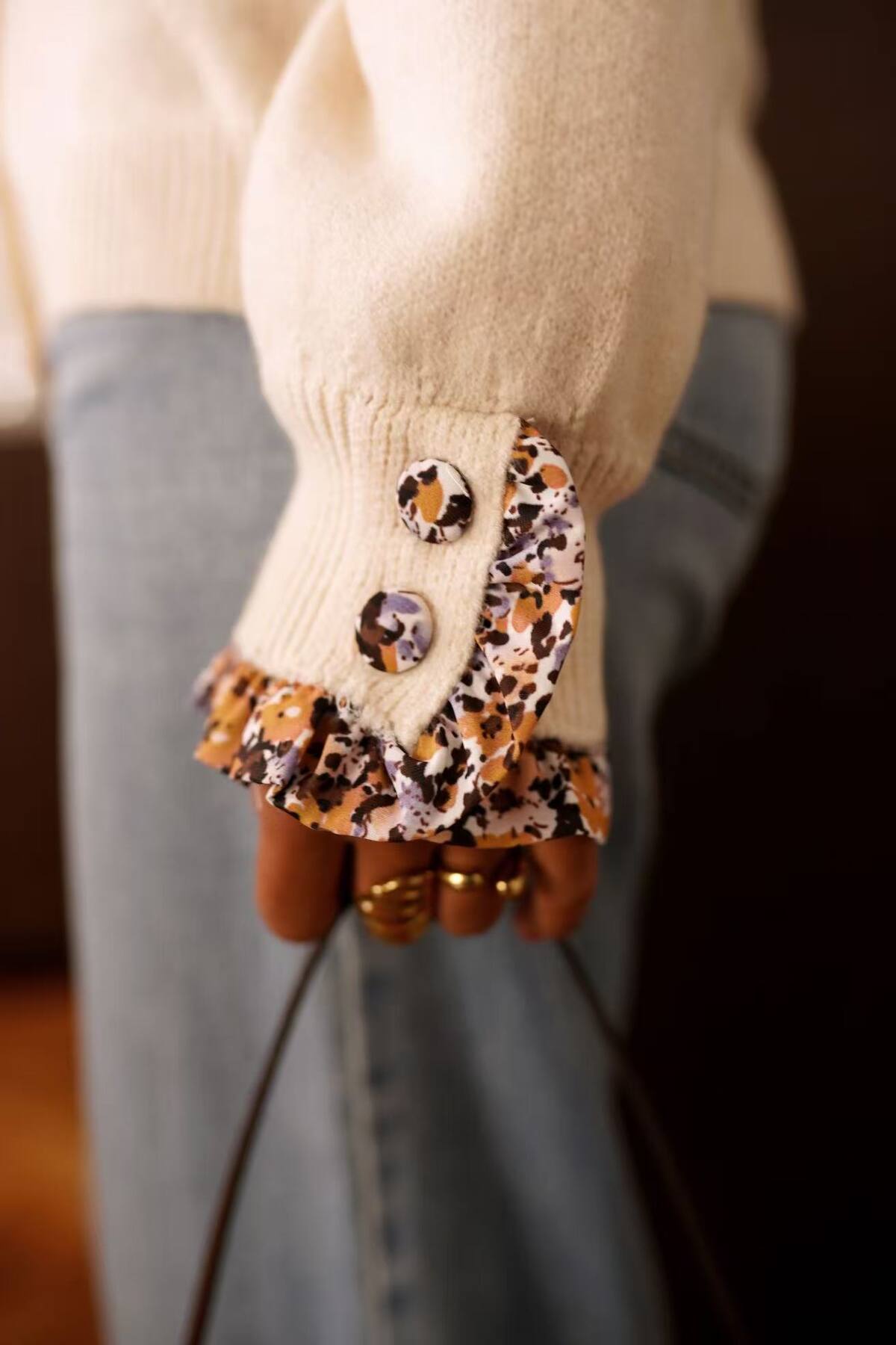 Gilet FLOWER avec détails Fleuris