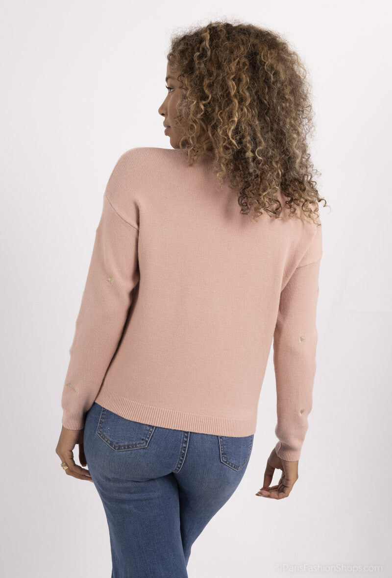 Pull CHIPIE "Maman" en maille avec broderie