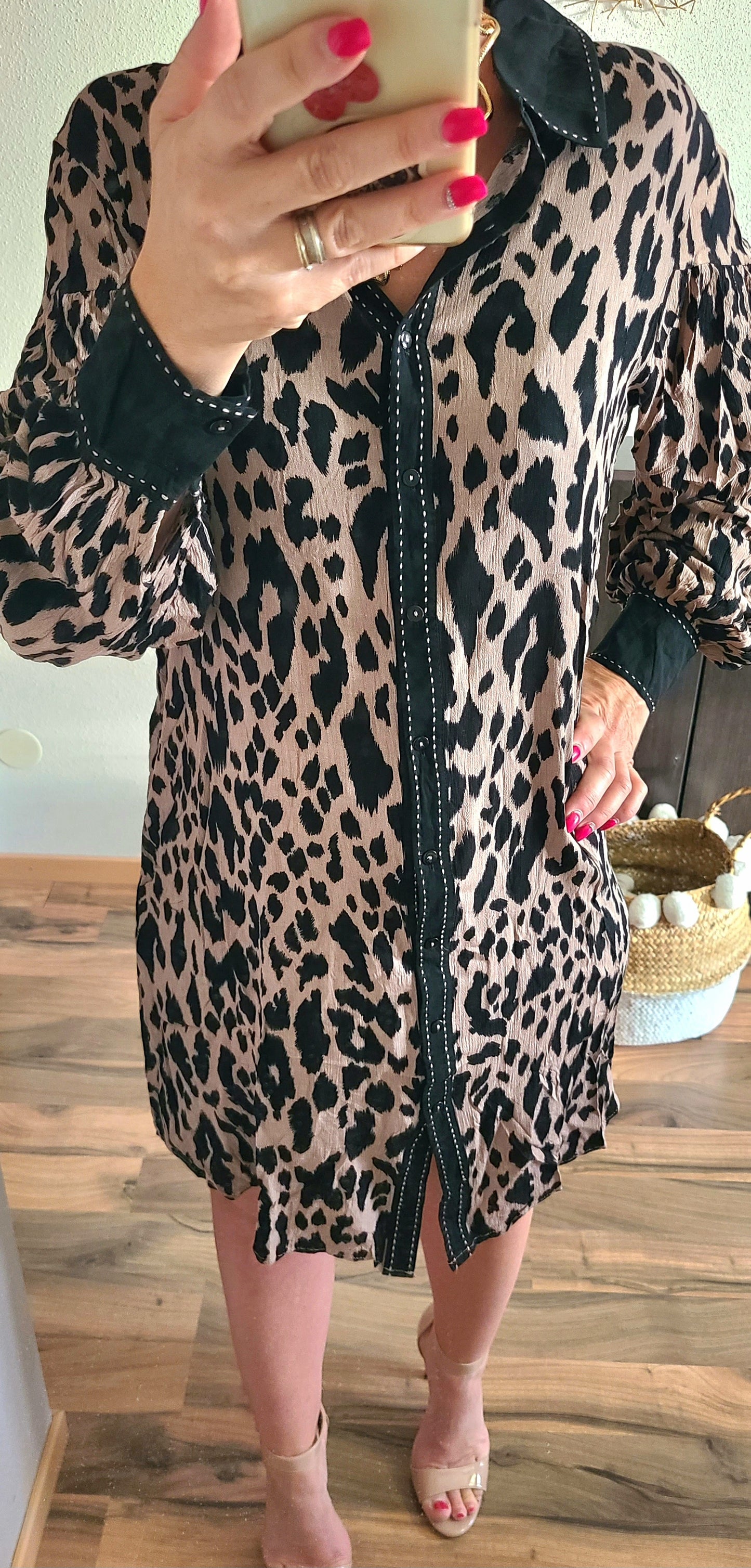 Robe chemise MISY Léopard