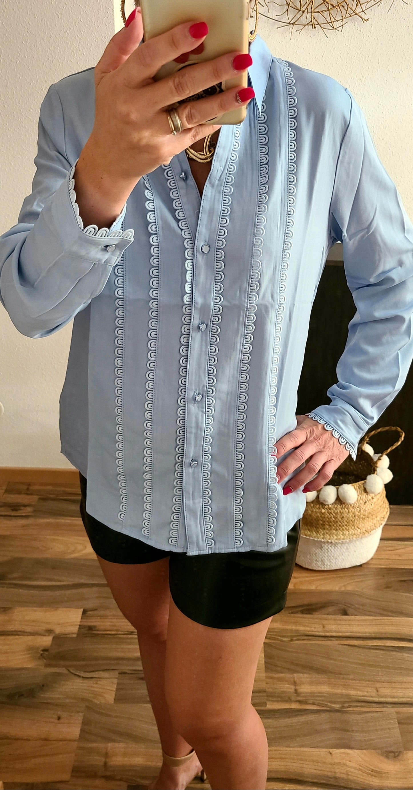 Chemise GRACIELLA en tencel et dentelle