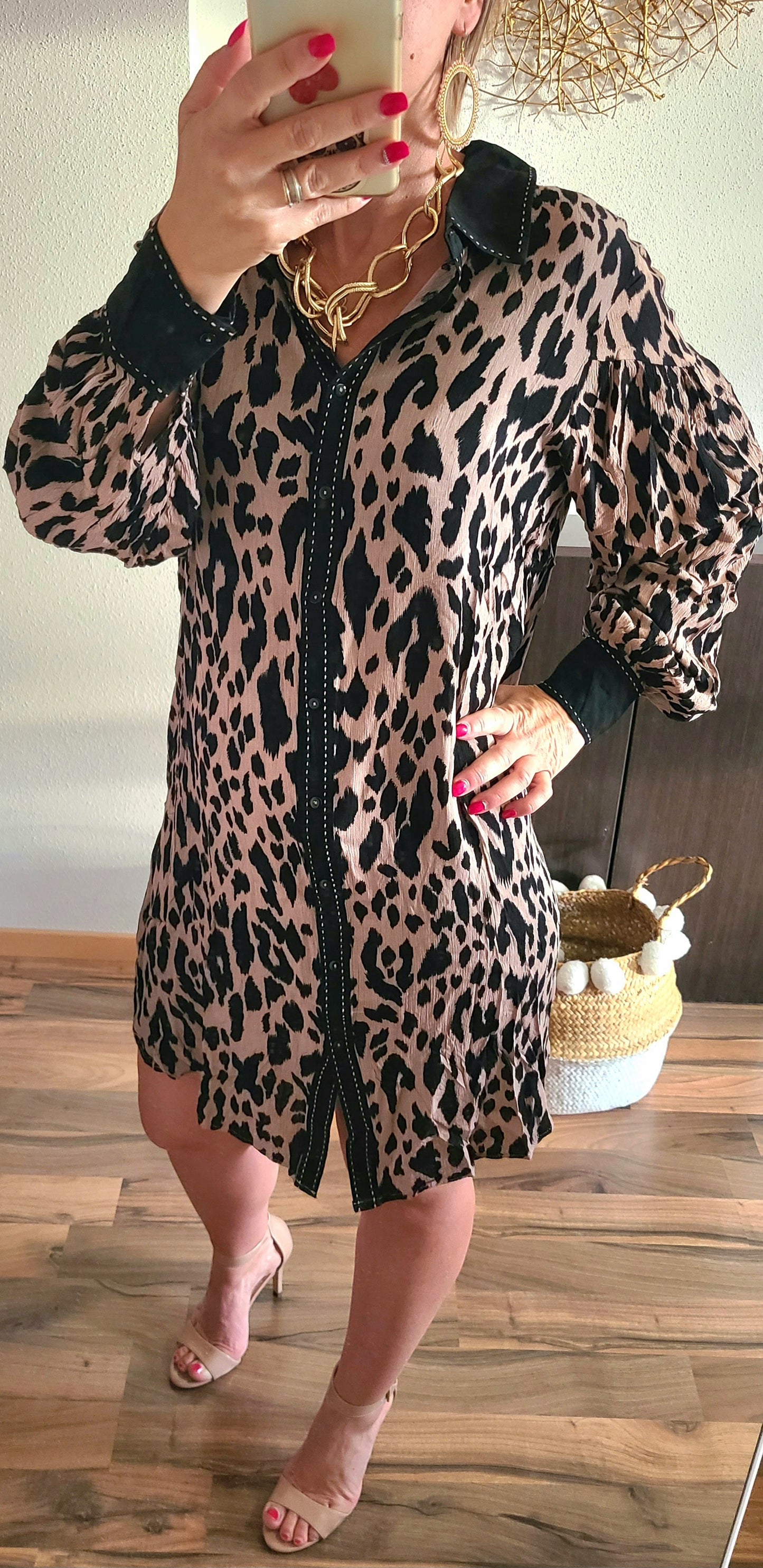 Robe chemise MISY Léopard