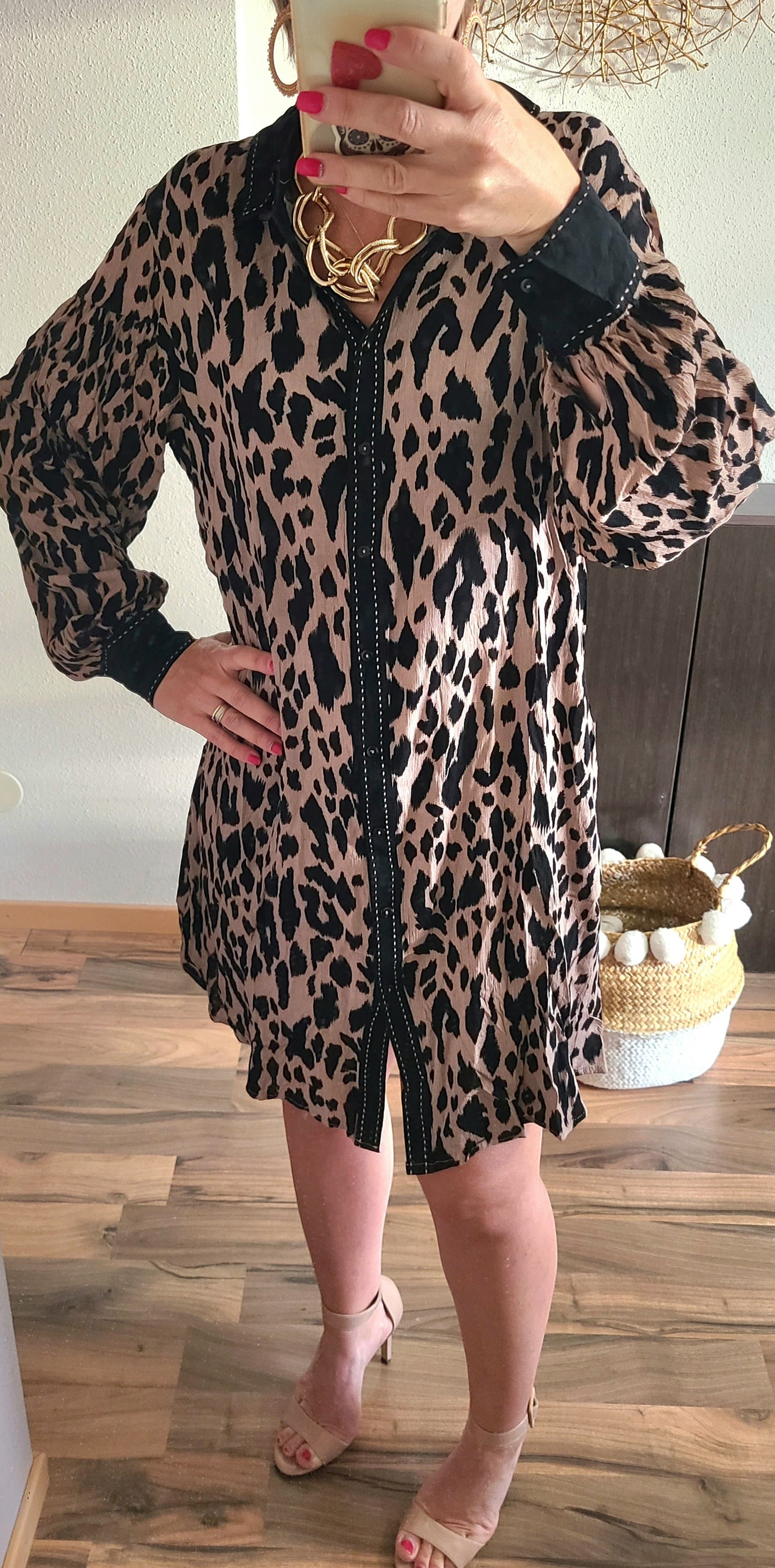 Robe chemise MISY Léopard