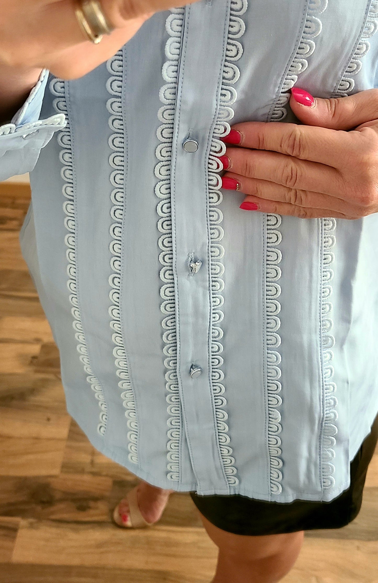 Chemise GRACIELLA en tencel et dentelle