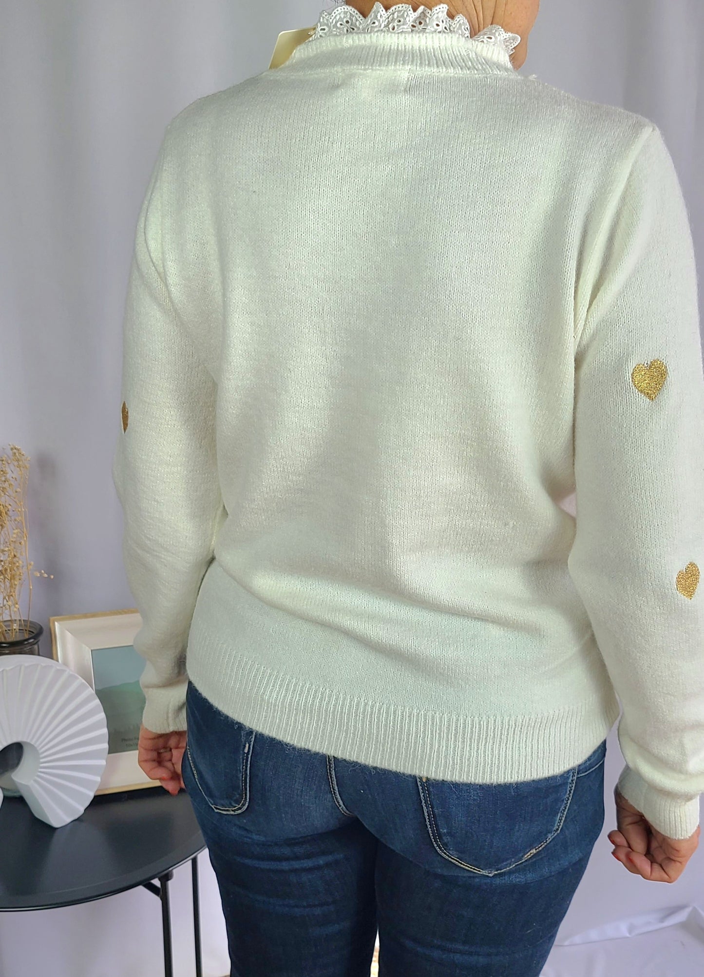Pull SANIA col montant dentelle