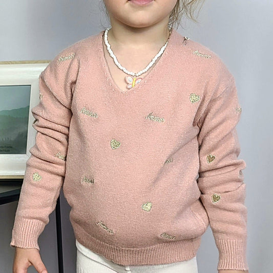 Pull CHIPIE "Fille" en maille avec broderie