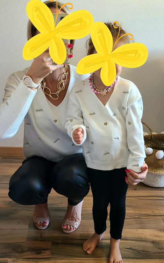 Pull CHIPIE "Fille" en maille avec broderie