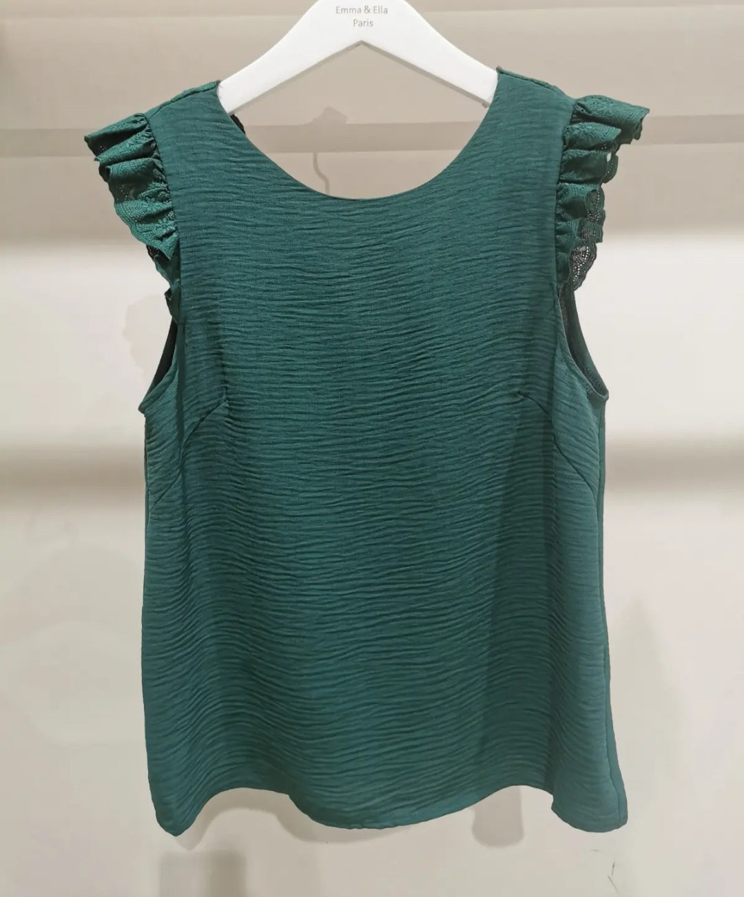 Top THAIS réversible en gaze de coton - Dentelle