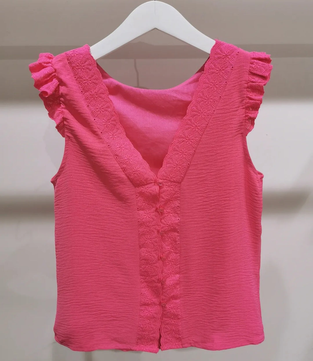 Top THAIS réversible en gaze de coton - Dentelle