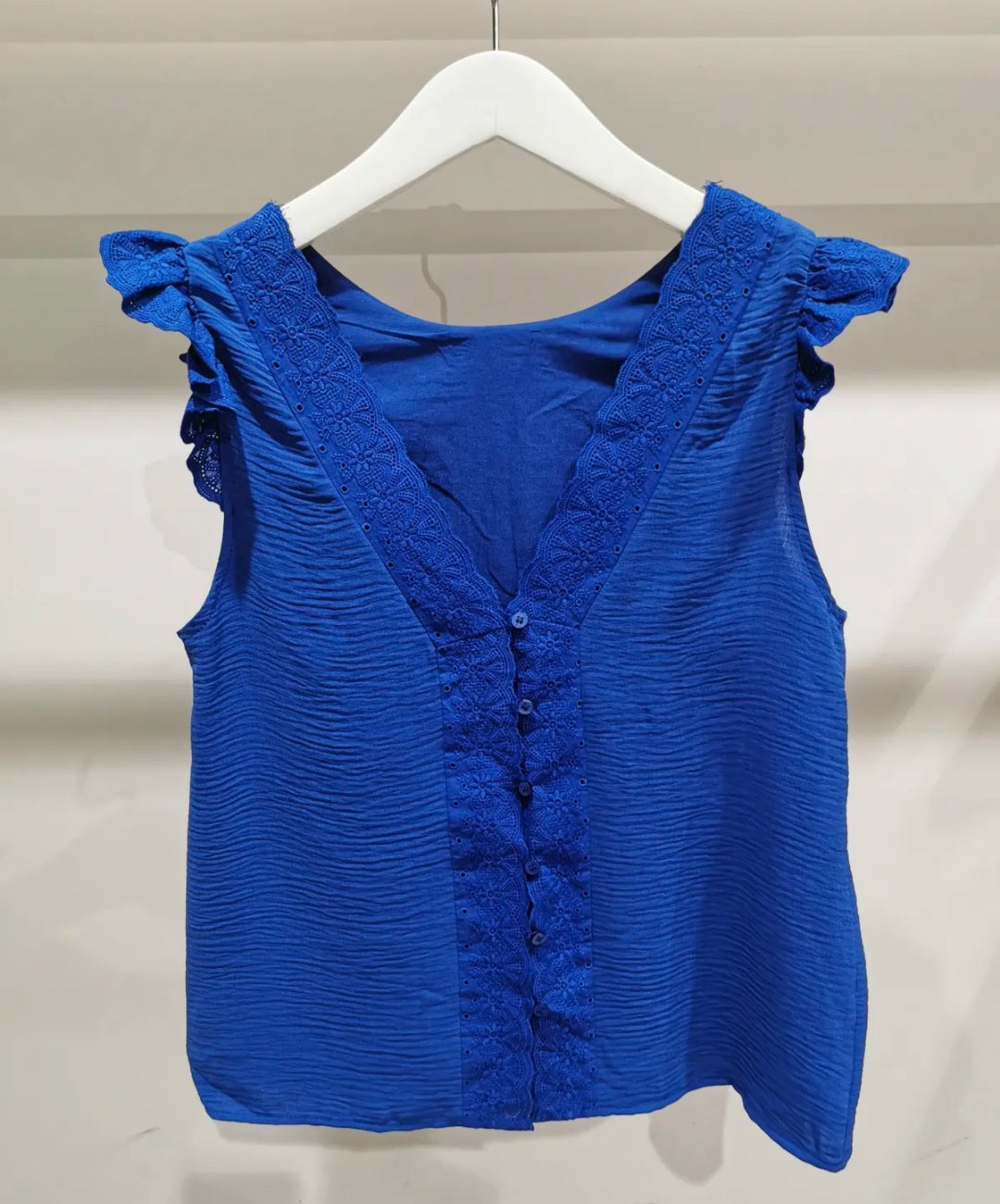 Top THAIS réversible en gaze de coton - Dentelle