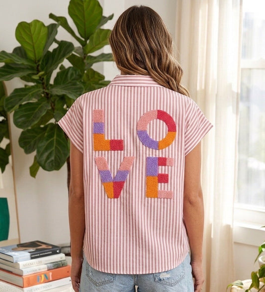 Top rayé rose MANON – Frais, féminin & lumineux