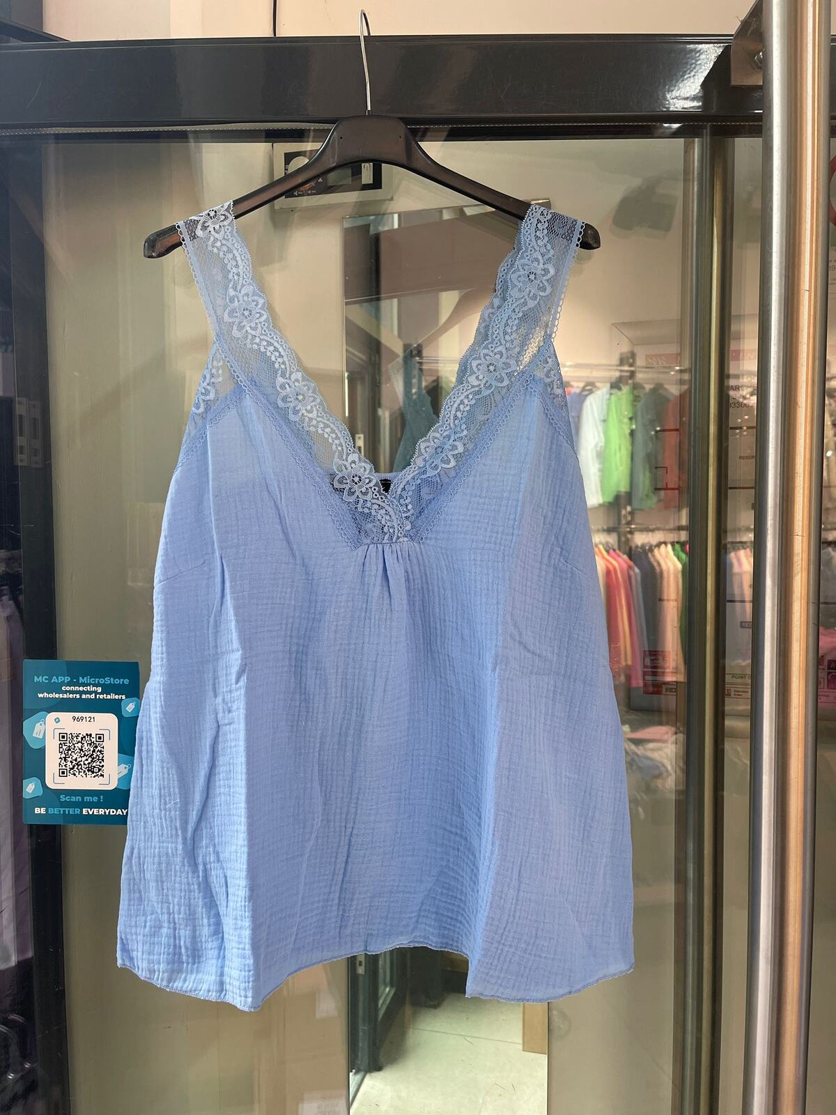Caraco en gaze de coton & dentelle Bohème – ELLA